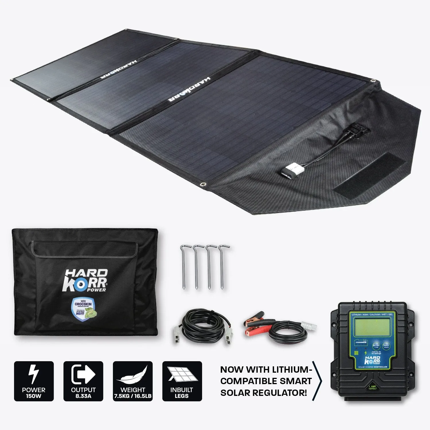 150W Heavy Duty Portable Solar Mat with Crockskin  Cell Armor