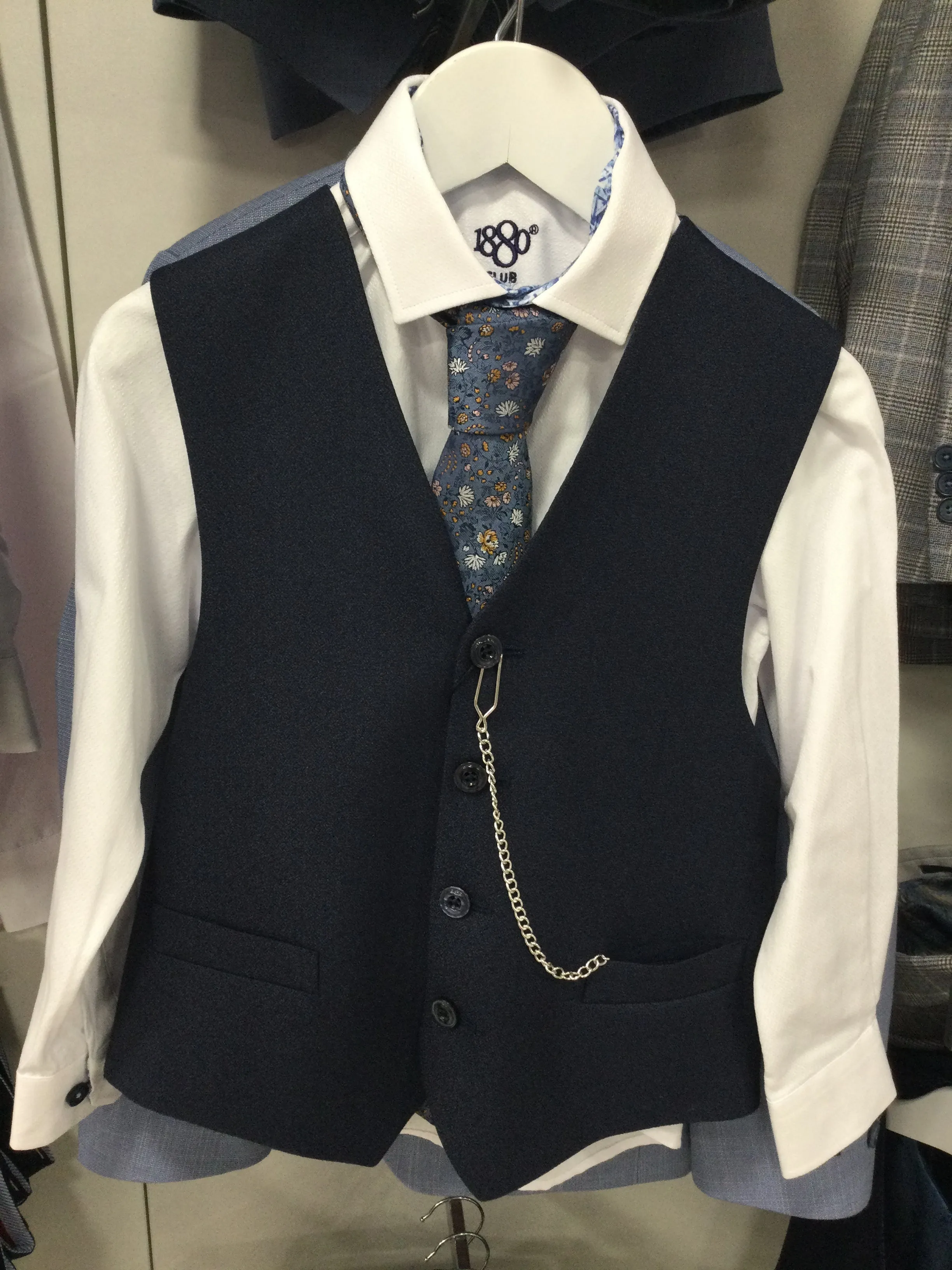 1880 Club Boys Navy Waistcoat