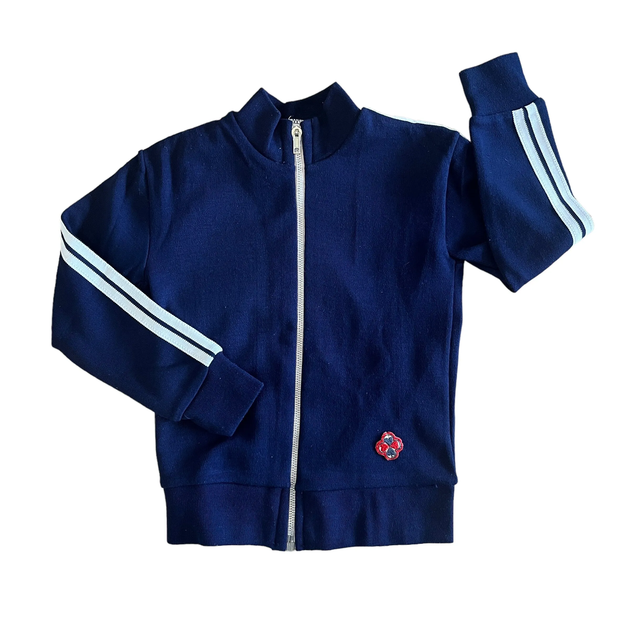 1970's Navy Zipper Cardigan / 3-4Y