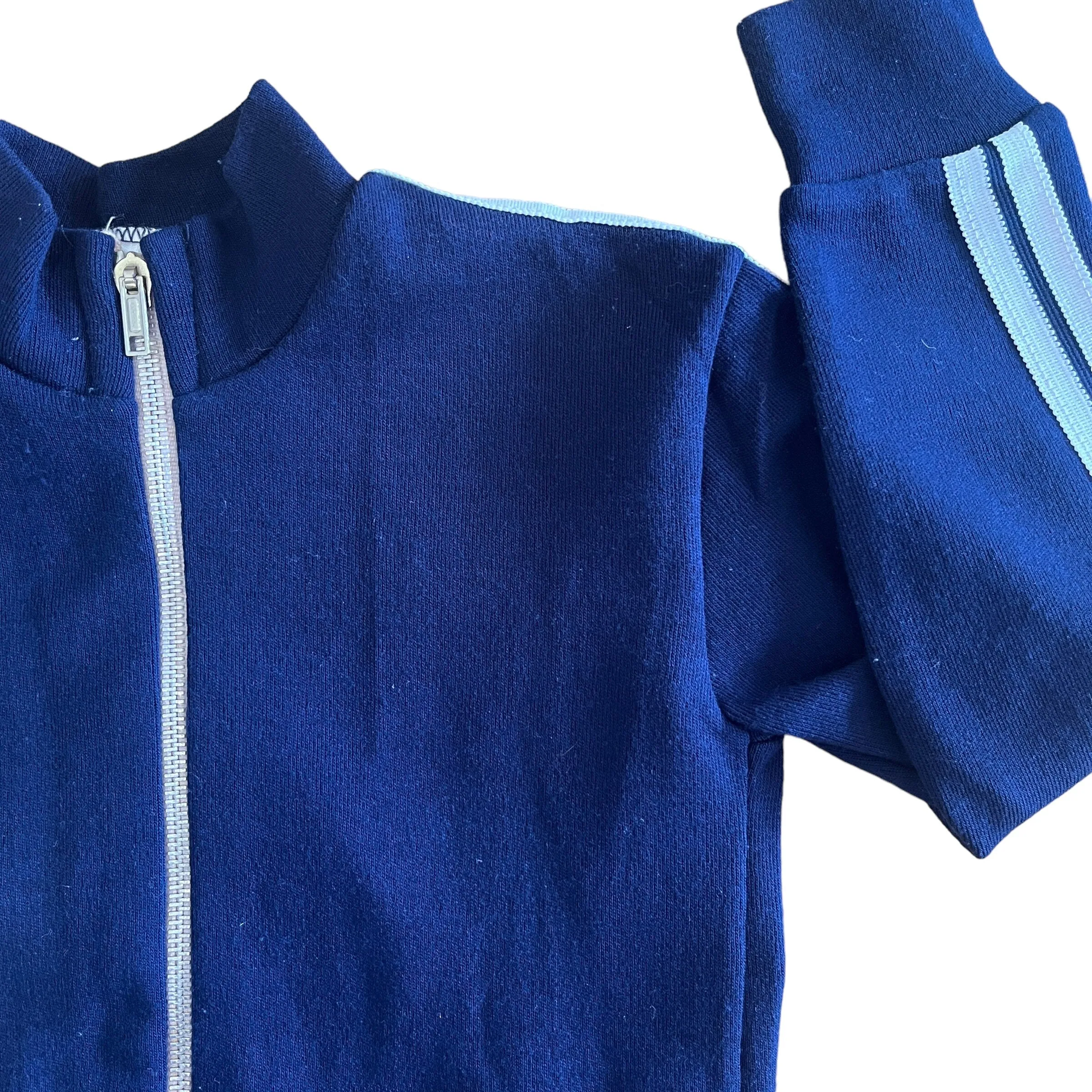 1970's Navy Zipper Cardigan / 3-4Y