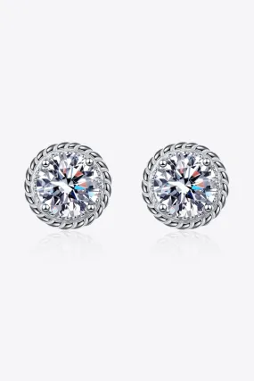 2 Ct Moissanite 925 Sterling Silver Stud Earrings