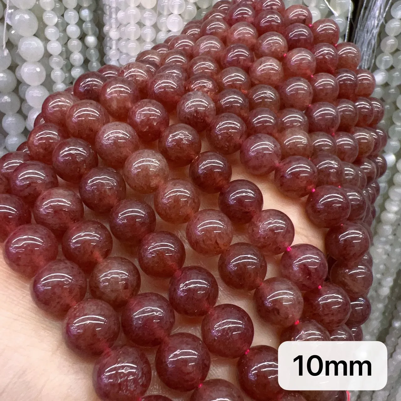 6mm 8mm 10mm Natural Strawberry Quartz Round Bead Strands for DIY Jewelry Project