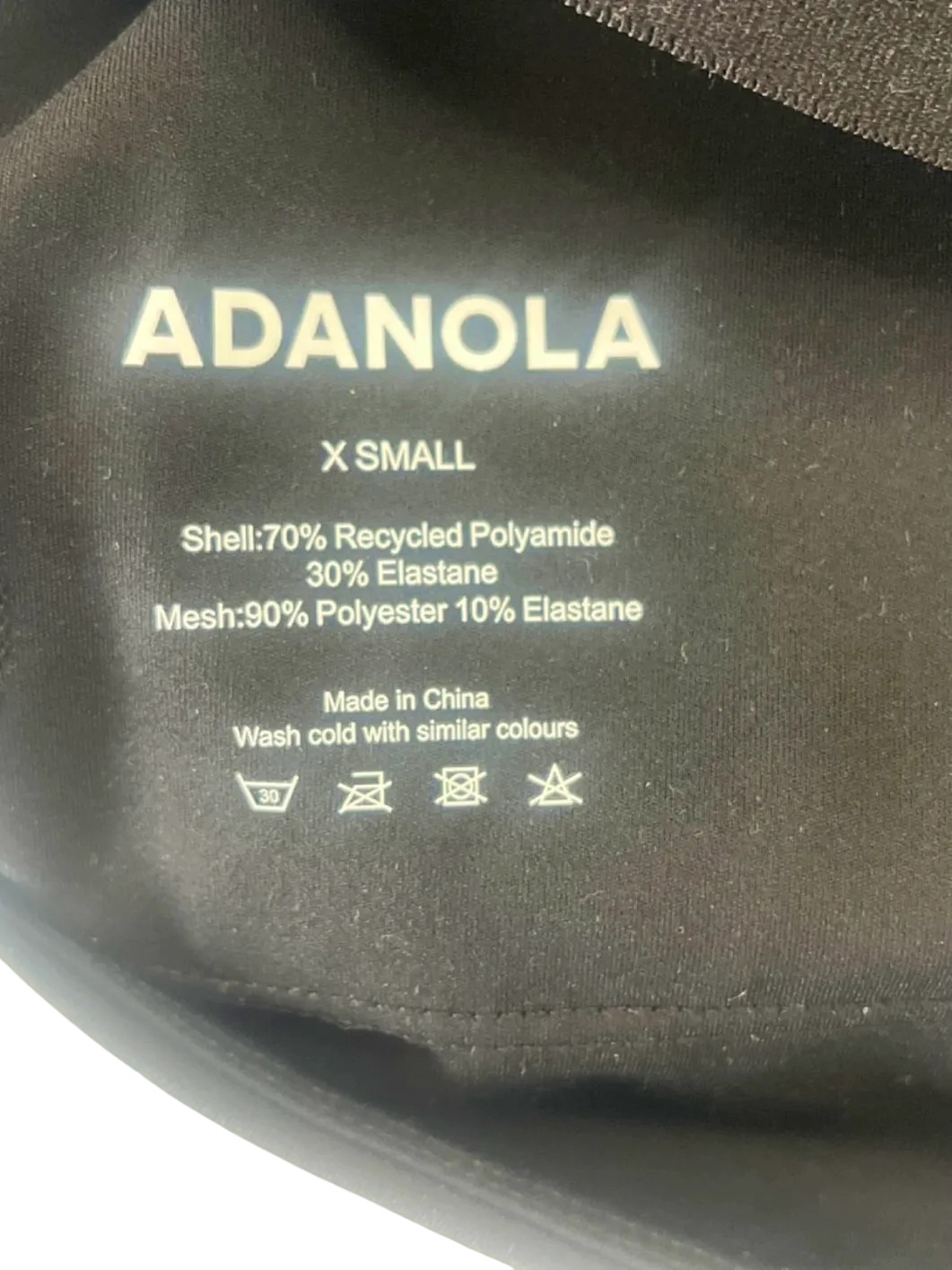 Adanola Black Racerback Sports Bra UK XS