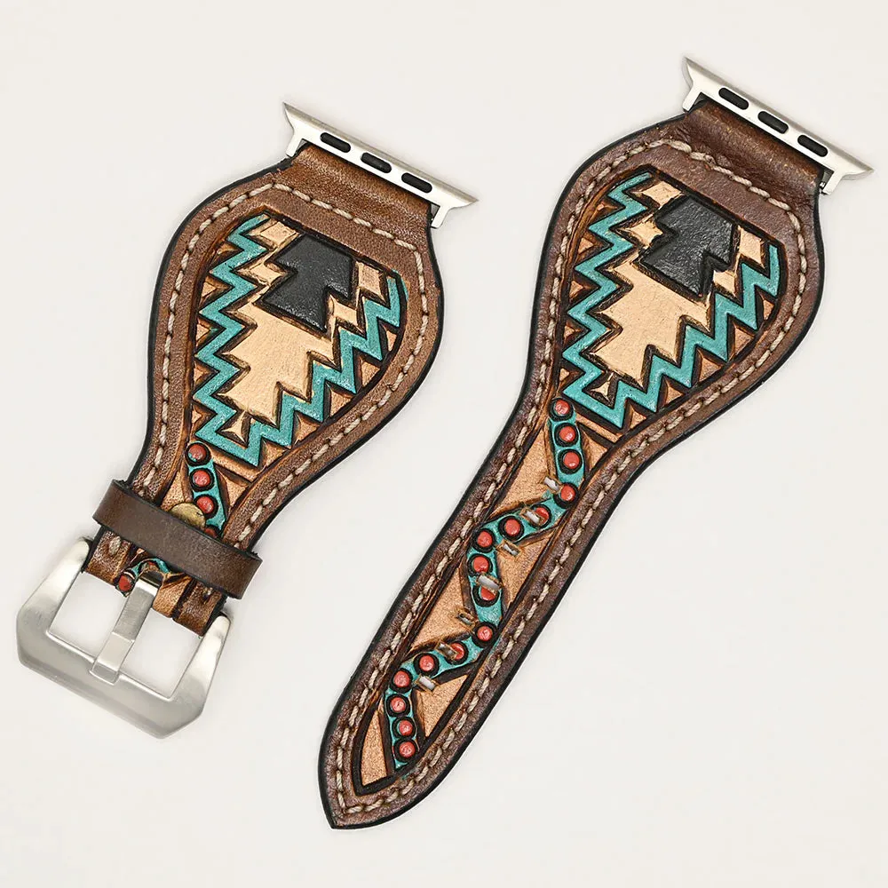 American Darling Tooled Leather Watch Strap