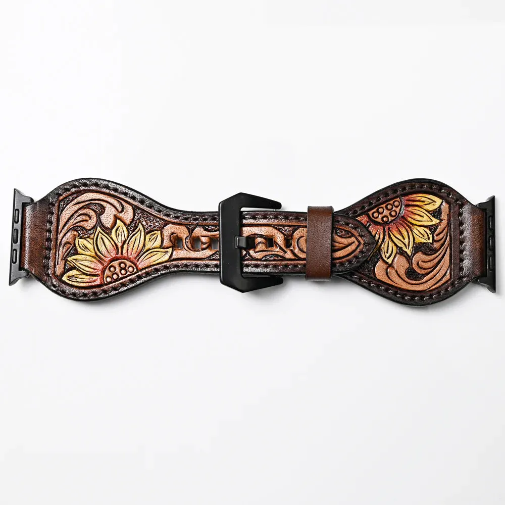 American Darling Tooled Leather Watch Strap