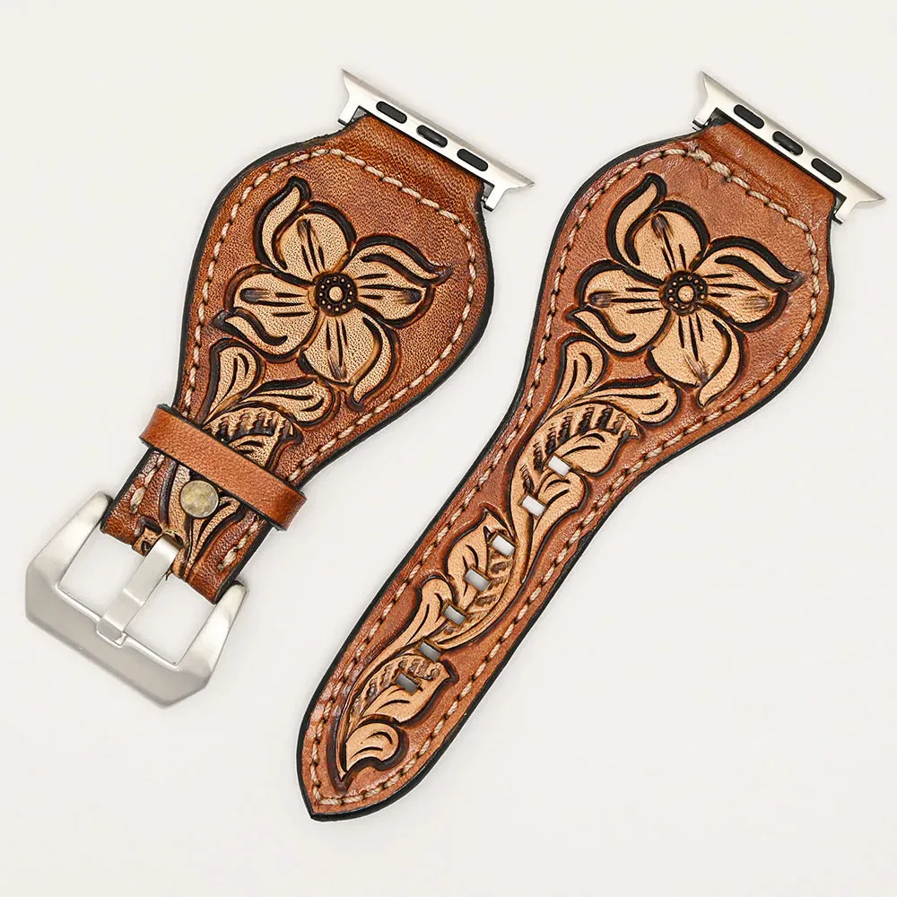 American Darling Tooled Leather Watch Strap