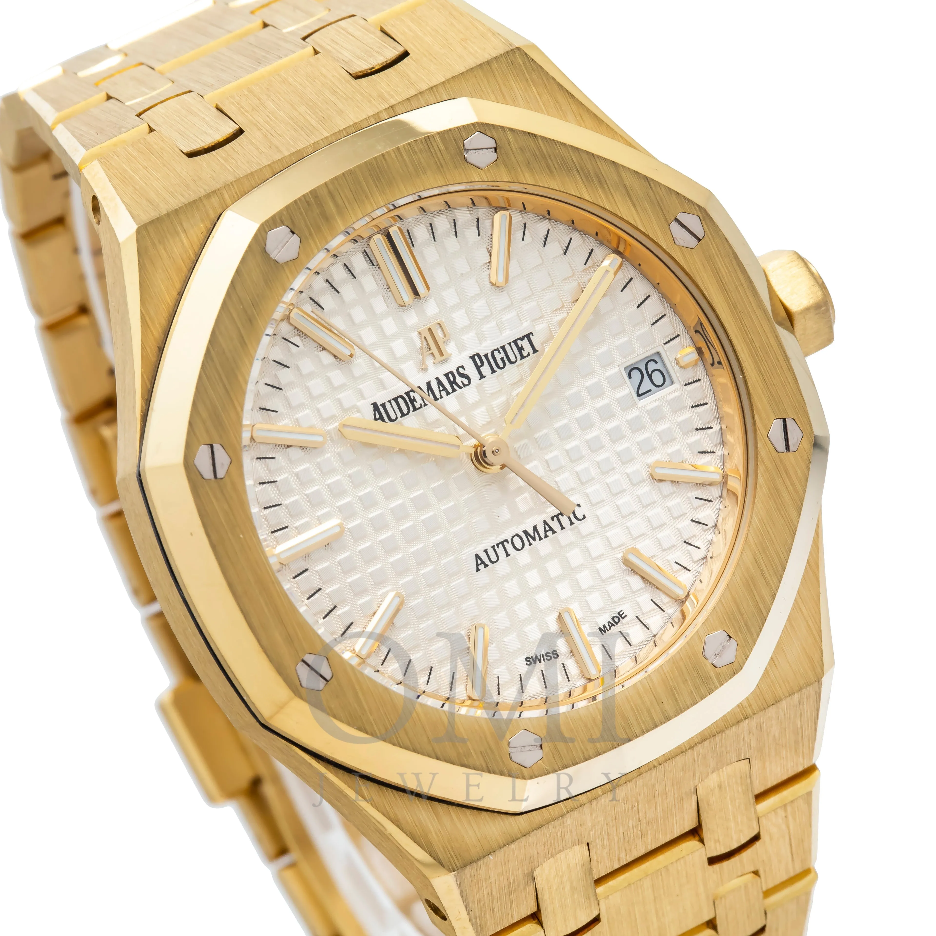 Audemars Piguet Royal Oak 15450BA 37MM Silver Dial With Yellow Gold Bracelet