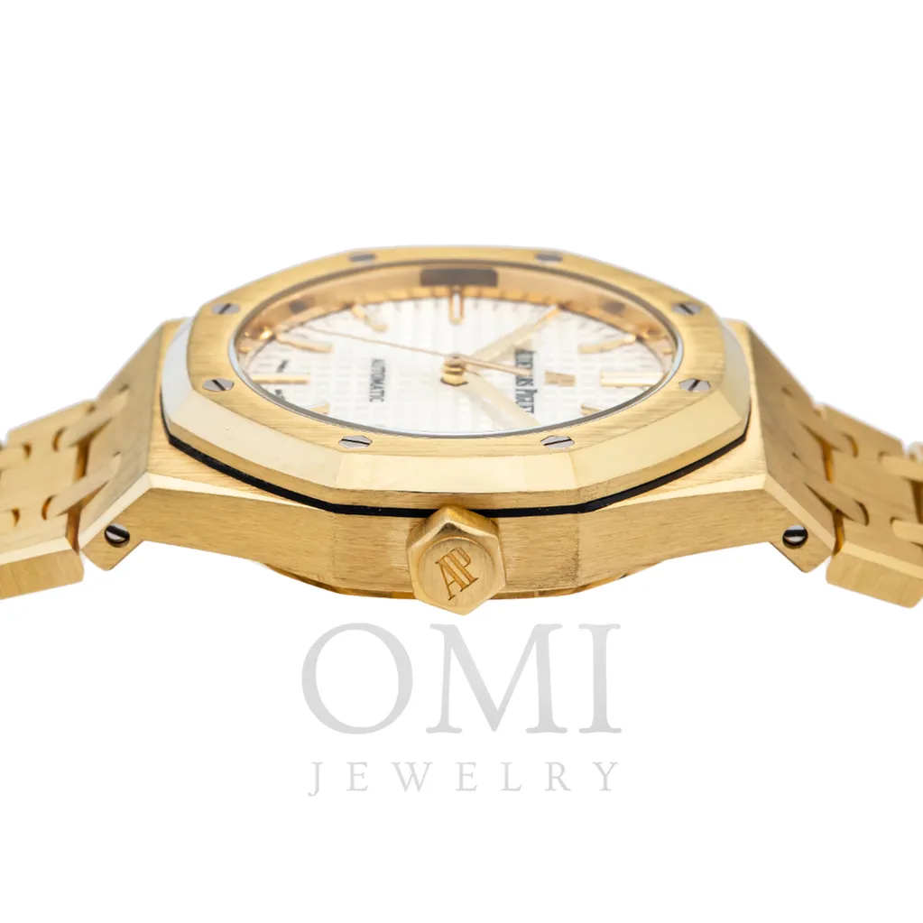 Audemars Piguet Royal Oak 15450BA 37MM Silver Dial With Yellow Gold Bracelet