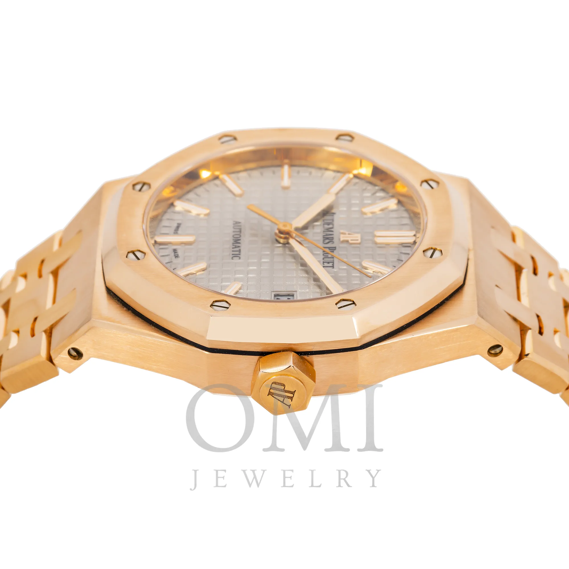 AUDEMARS PIGUET ROYAL OAK SELFWINDING 15400OR SILVER DIAL 41MM WITH ROSE GOLD BRACELET