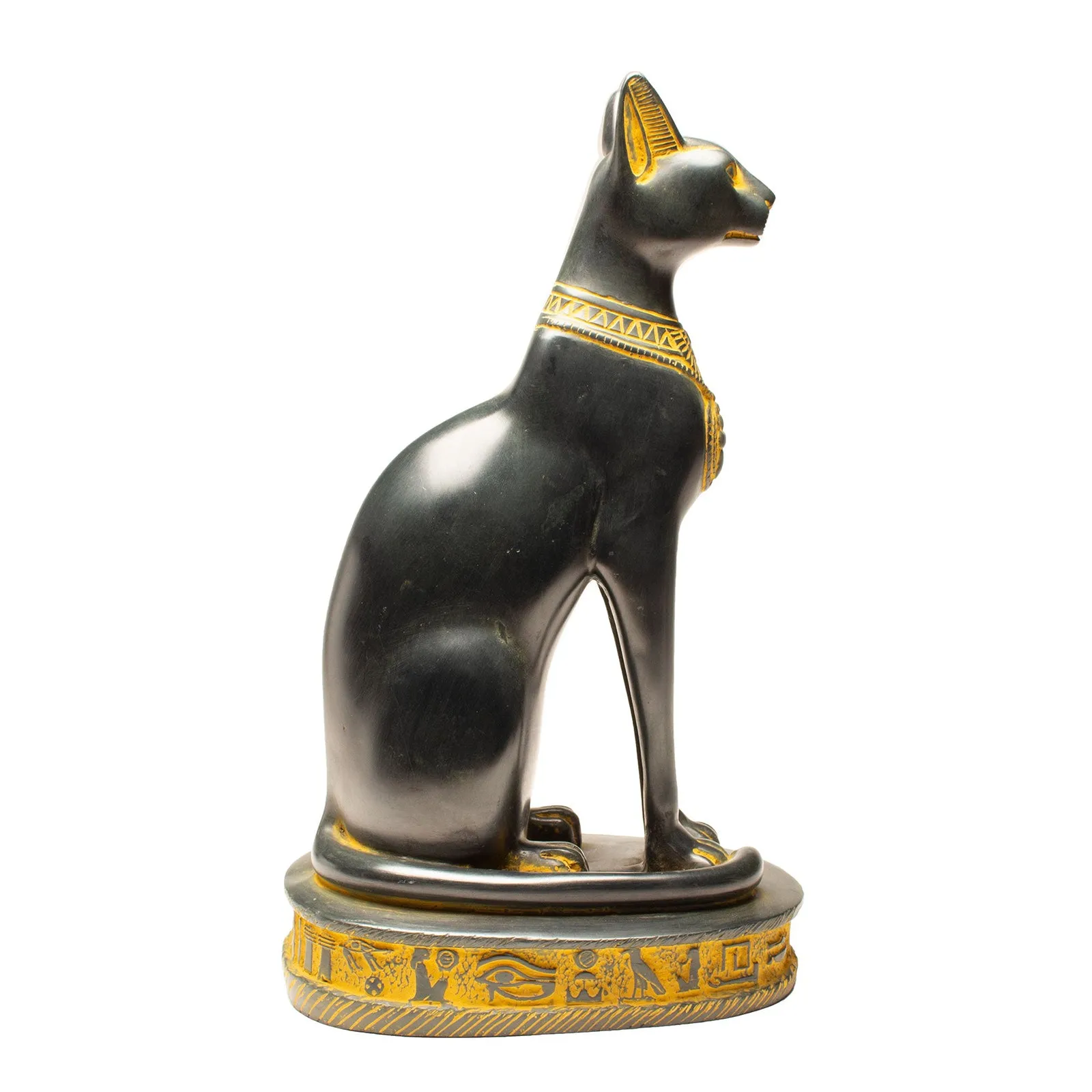 Bastet Antiqued Statuette - Gold Black