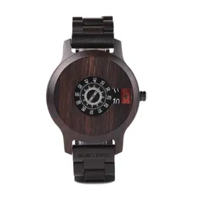 BBWood™ Men's Genuine Wooden Casual Fashion Quartz Ebony Wrist Wood Watch