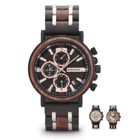 BBWood™ Men's Genuine Wooden Luxury Military Quartz Vintage Wrist Wood Watch