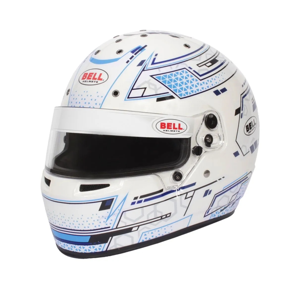 Bell RS7-K Kart Racing Helmet, Stamina White  FREE Fleece Helmet Bag