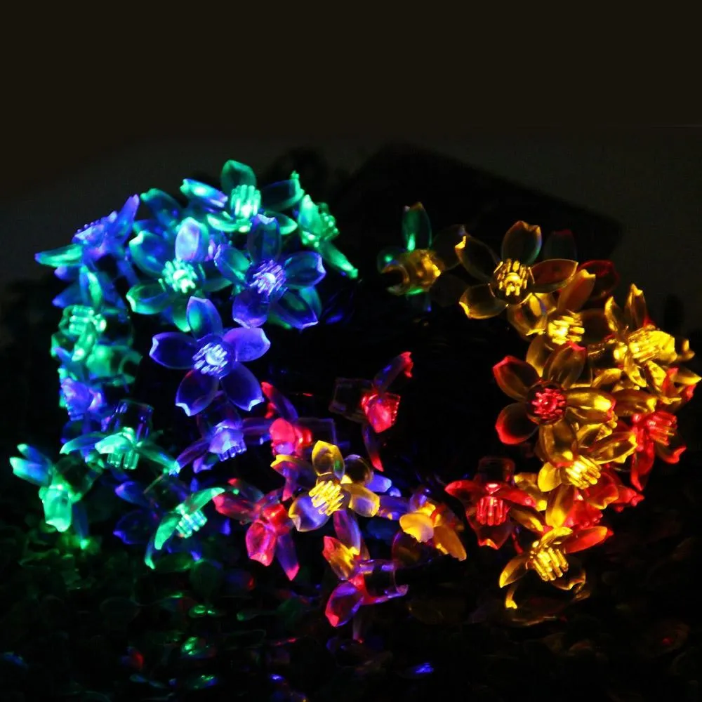 Blossom Shaped LED Solar String Ornament