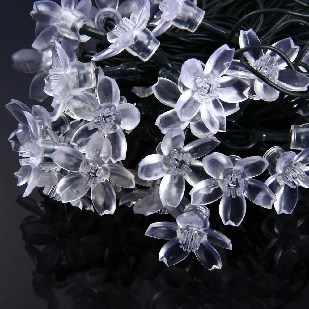 Blossom Shaped LED Solar String Ornament