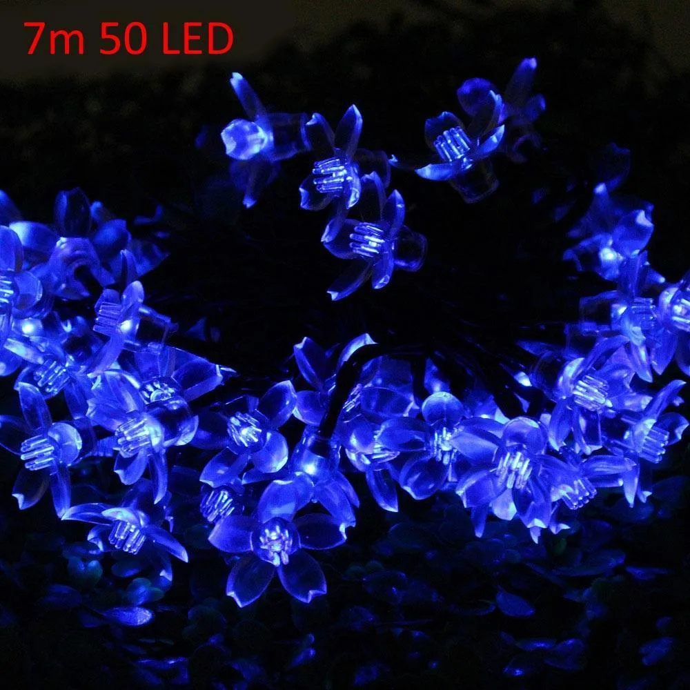 Blossom Shaped LED Solar String Ornament