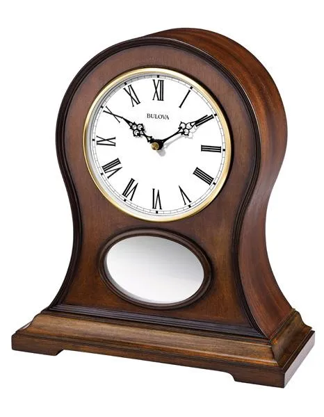 Bulova Brookfield Mantel Clock - Bluetooth-Enabled Wireless Speakers