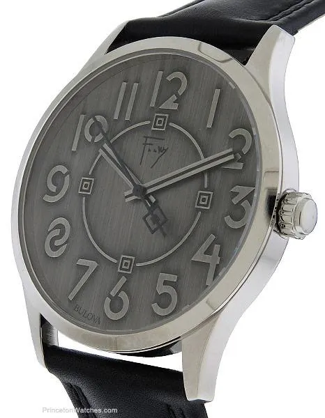 Bulova Frank Lloyd Wright Exhibition Watch - Silver/Grey Dial - Leather Strap