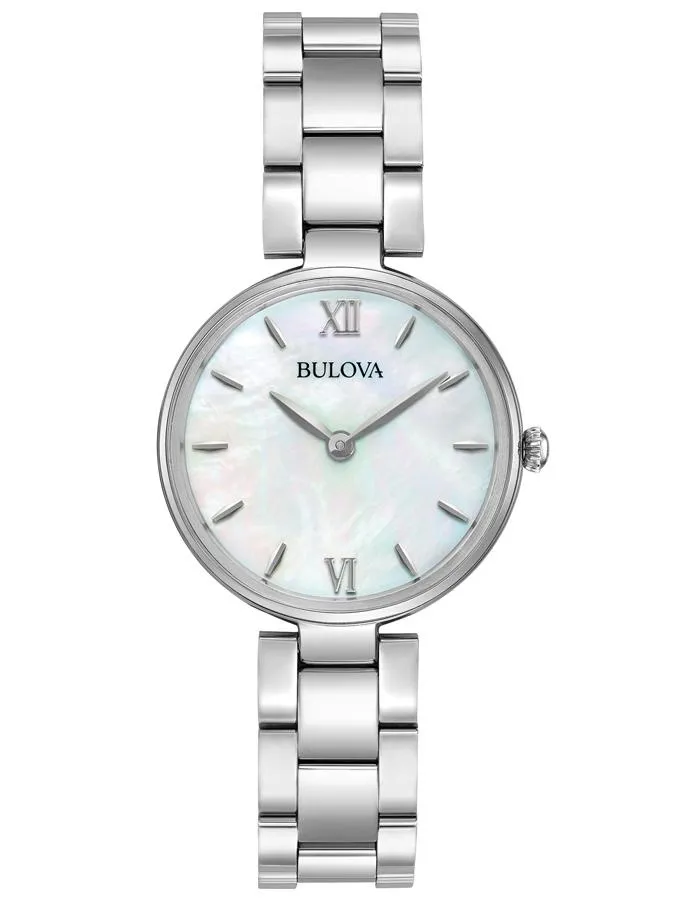 Bulova Womens Classic Watch- Stainless Steel - Bracelet - MOP Dial - 30m