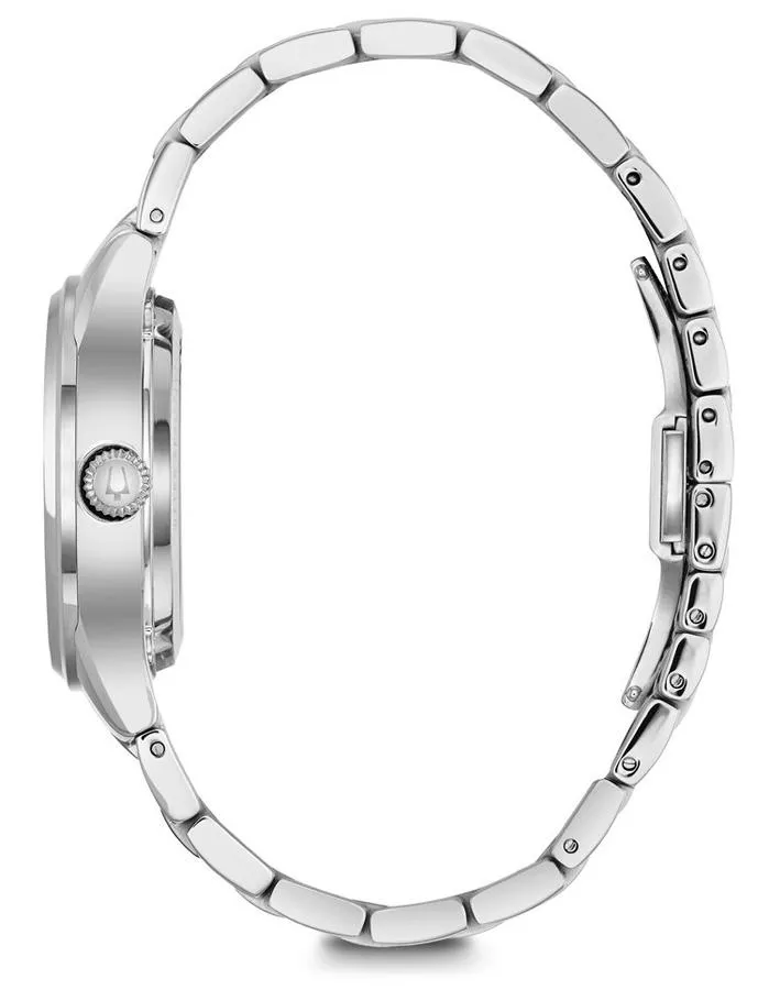 Bulova Womens Diamond Automatic - White Open Heart MOP Dial - Bracelet