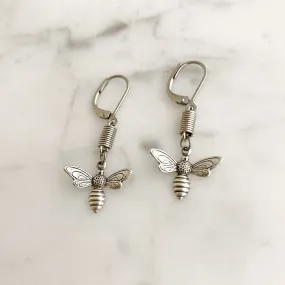 CALLAN silver bee earrings