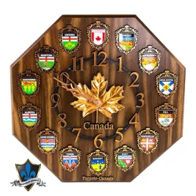 Canada Souvenir Wall Clock 12 x 12 inches