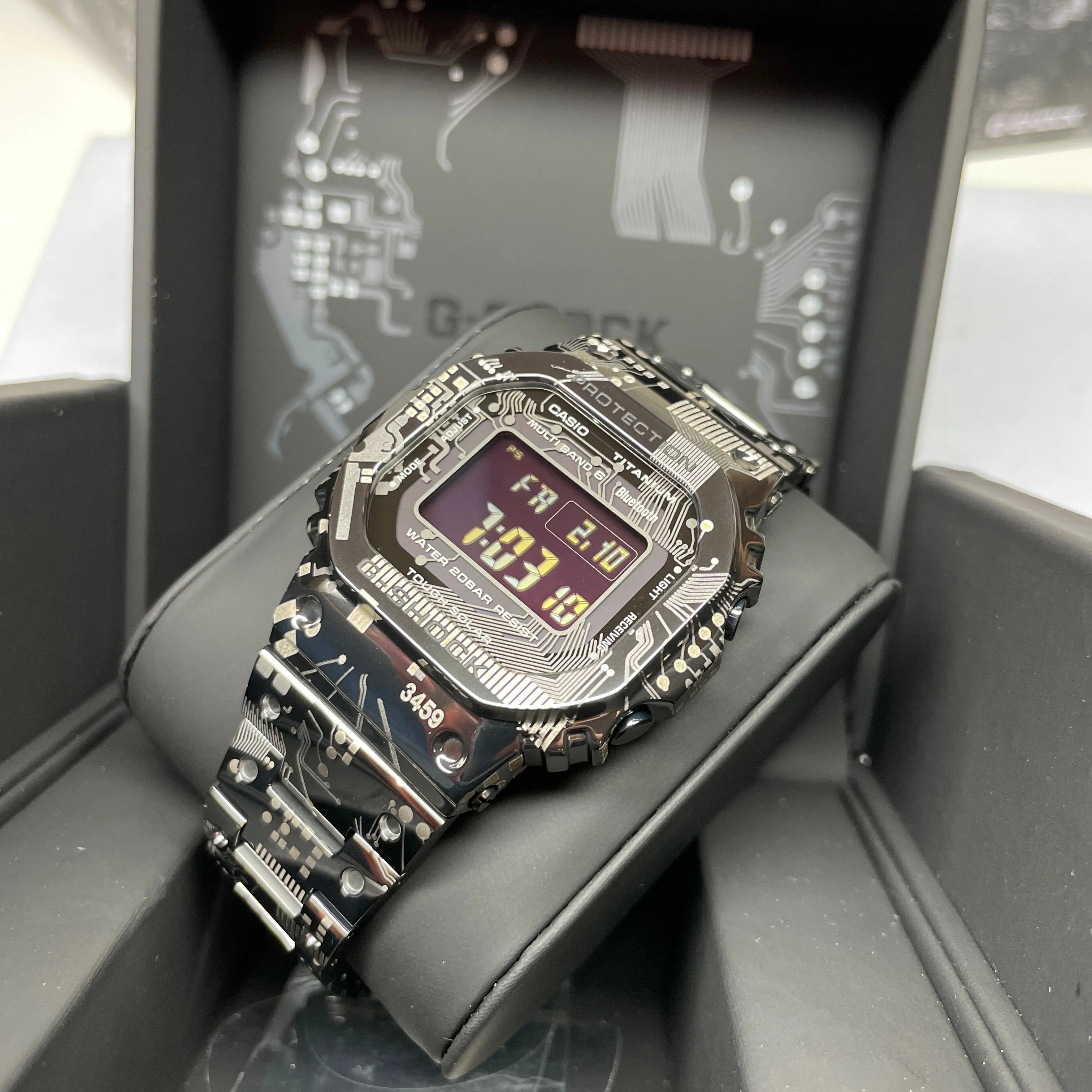 Casio G-SHOCK Circuit Camouflage TranTixxii Titanium Digital Camo Watch GMWB5000TCC-1 Limited