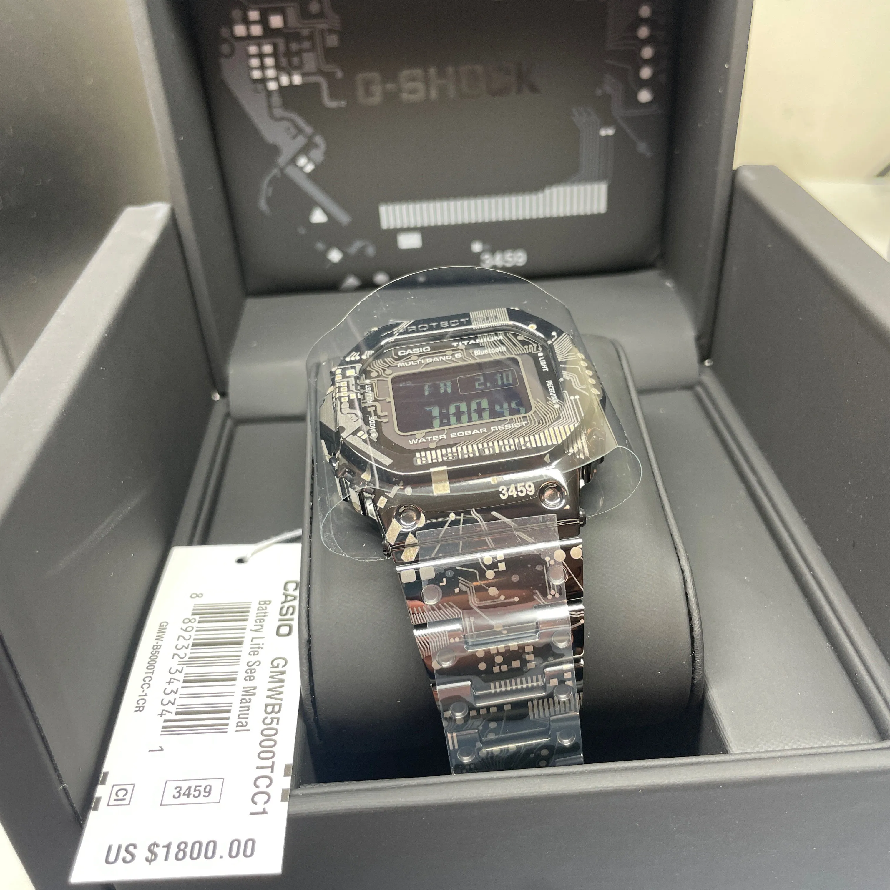 Casio G-SHOCK Circuit Camouflage TranTixxii Titanium Digital Camo Watch GMWB5000TCC-1 Limited