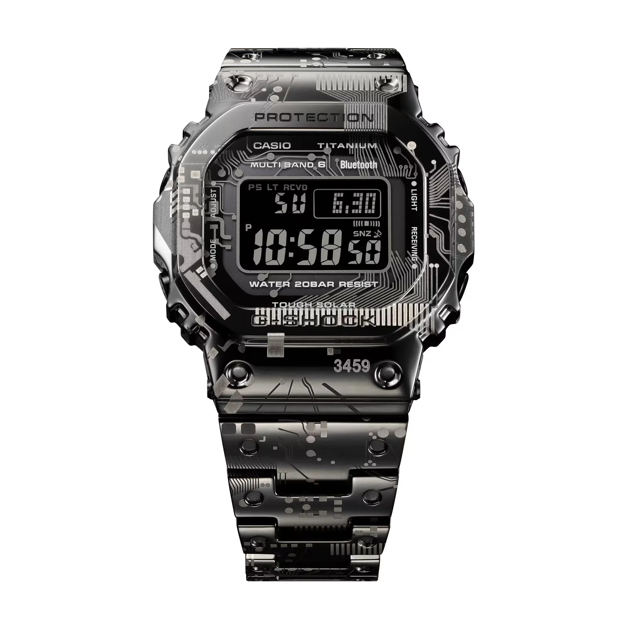 Casio G-SHOCK Circuit Camouflage TranTixxii Titanium Digital Camo Watch GMWB5000TCC-1 Limited