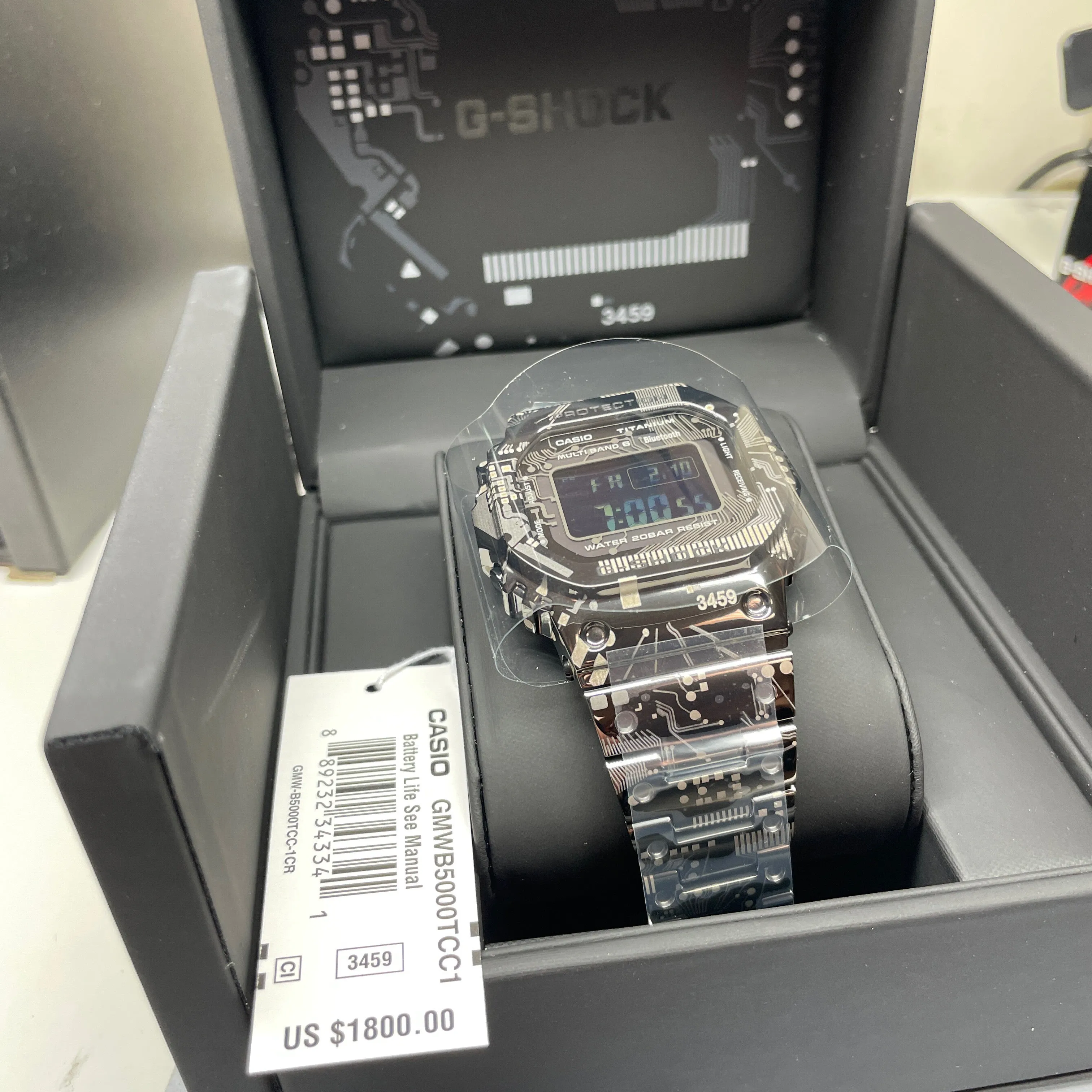 Casio G-SHOCK Circuit Camouflage TranTixxii Titanium Digital Camo Watch GMWB5000TCC-1 Limited