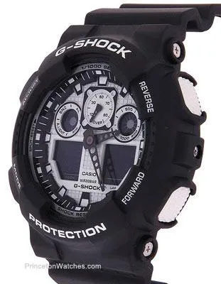 Casio G-Shock Mens Watch - Black Case and Strap - Stopwatch -  World Time