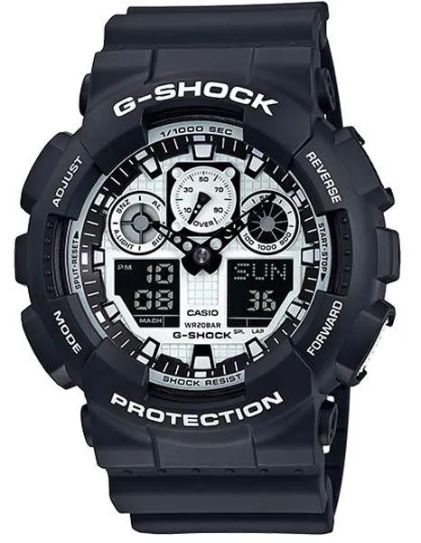 Casio G-Shock Mens Watch - Black Case and Strap - Stopwatch -  World Time