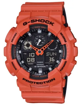 Casio Mens G-Shock Layered Band Series - Orange & Black - Magnetic Resistance