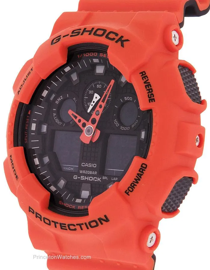 Casio Mens G-Shock Layered Band Series - Orange & Black - Magnetic Resistance