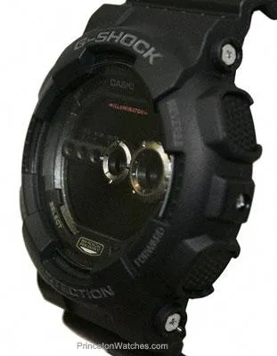 Casio Mens G-Shock XL Super LED - All-Black Design - Digital - Flash Alert