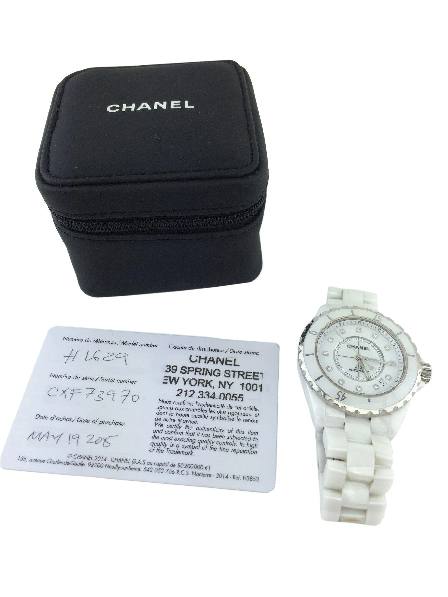 Chanel Ceramic Diamond 38mm J12 Automatic Watch