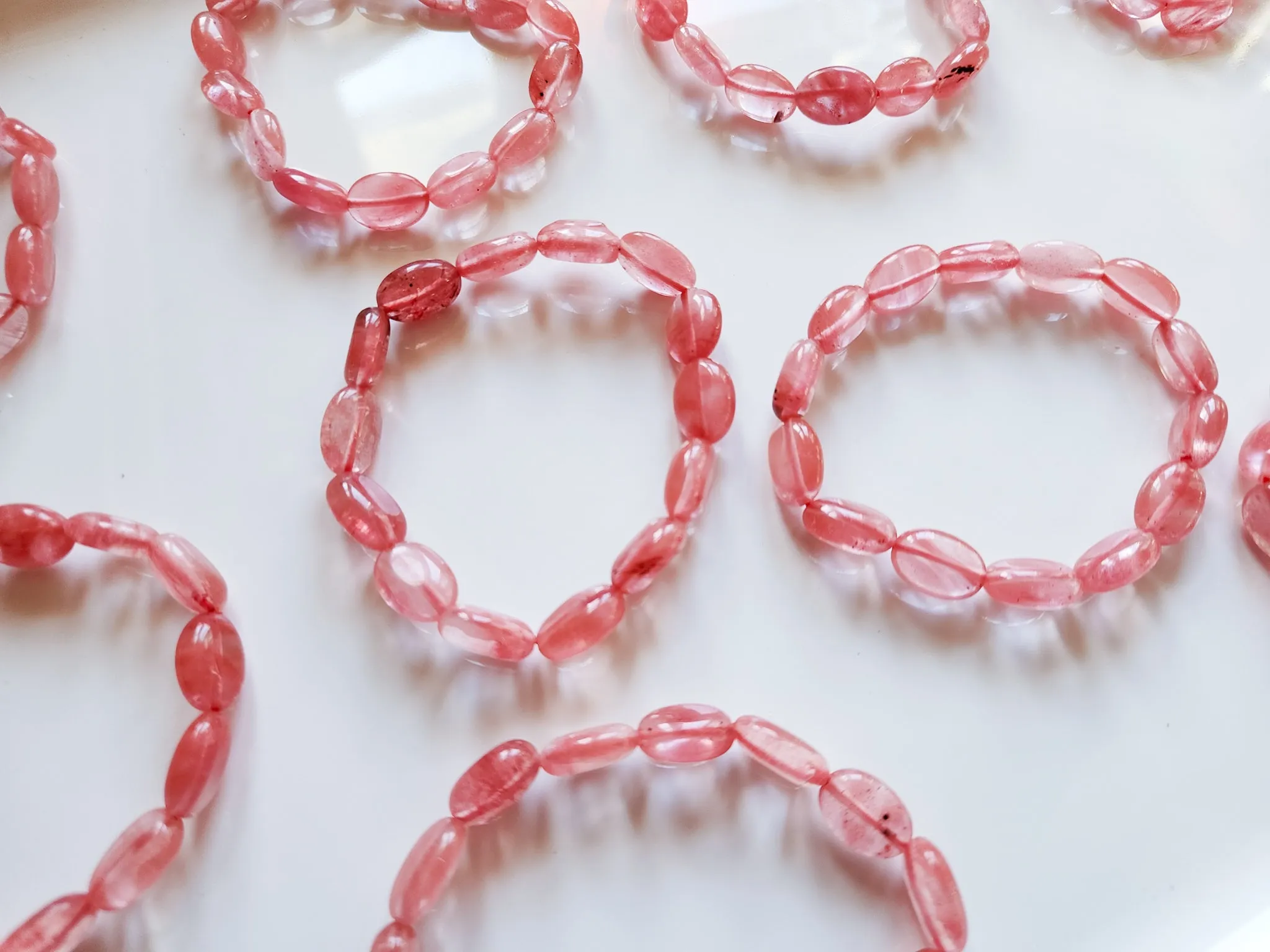 Cherry Quartz Nugget Bracelet