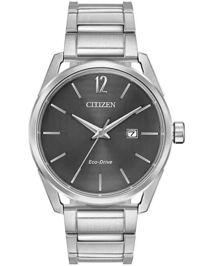 Citizen Drive CTO Mens Watch - Stainless Steel - Gray- Date - Stainless Bracelet