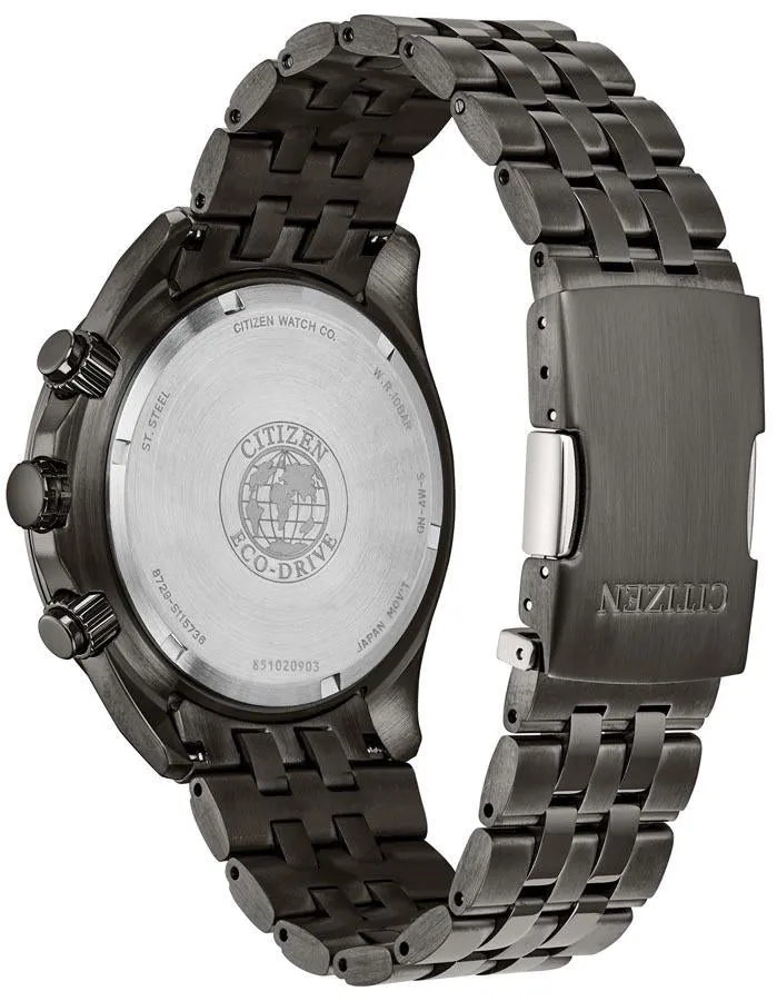 Citizen Eco-Drive Brycen - Black Metal - Chronograph - Black Dial - Bracelet