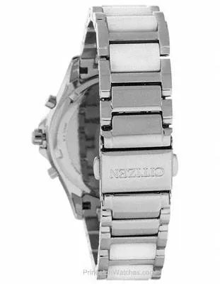 Citizen Eco-Drive Ladies 32 Diamond Chronograph - Stainless and White Ceramic