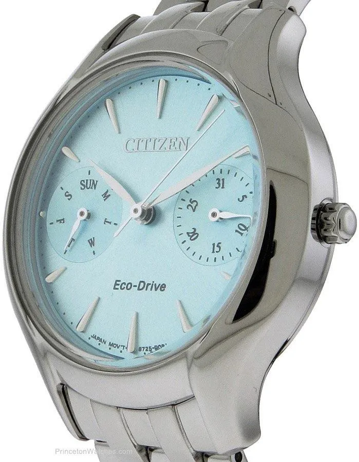 Citizen Eco-Drive Womens Silhouette - Stainless Bracelet - Blue Dial - Day/Date