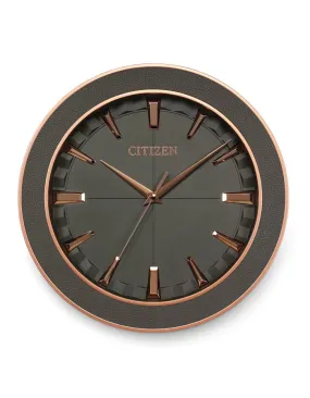 Citizen Gallery Leather Frame Wall Clock - Rose Gold - Gray Dial