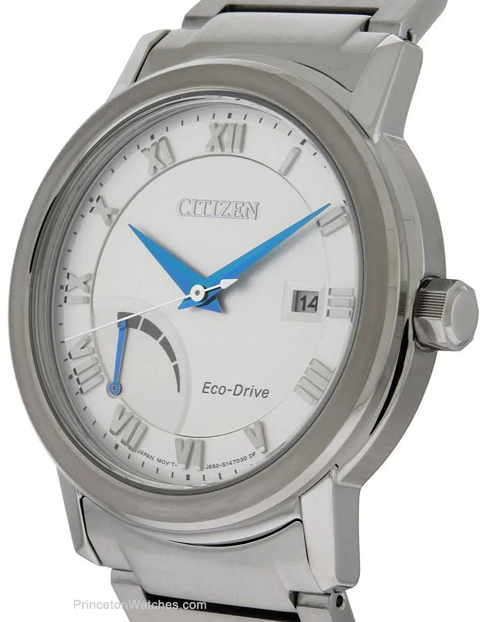 Citizen Mens Eco-Drive Watch - Stainless - Bracelet - Silver-Tone Dial - Date