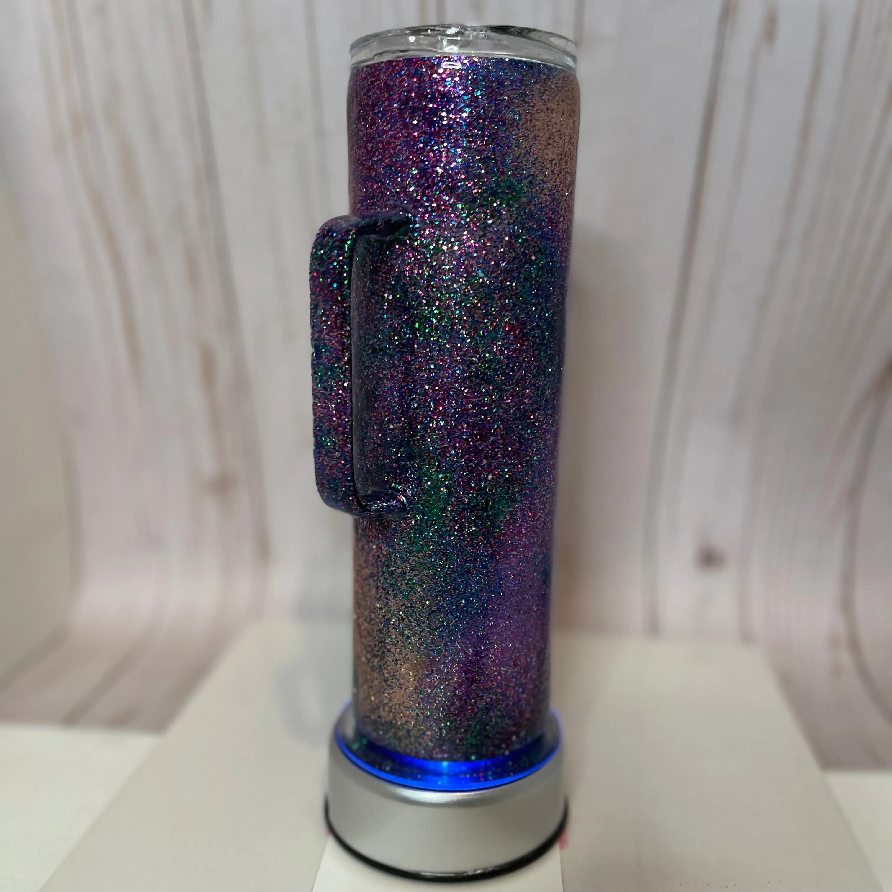 Colorful glitter tumbler