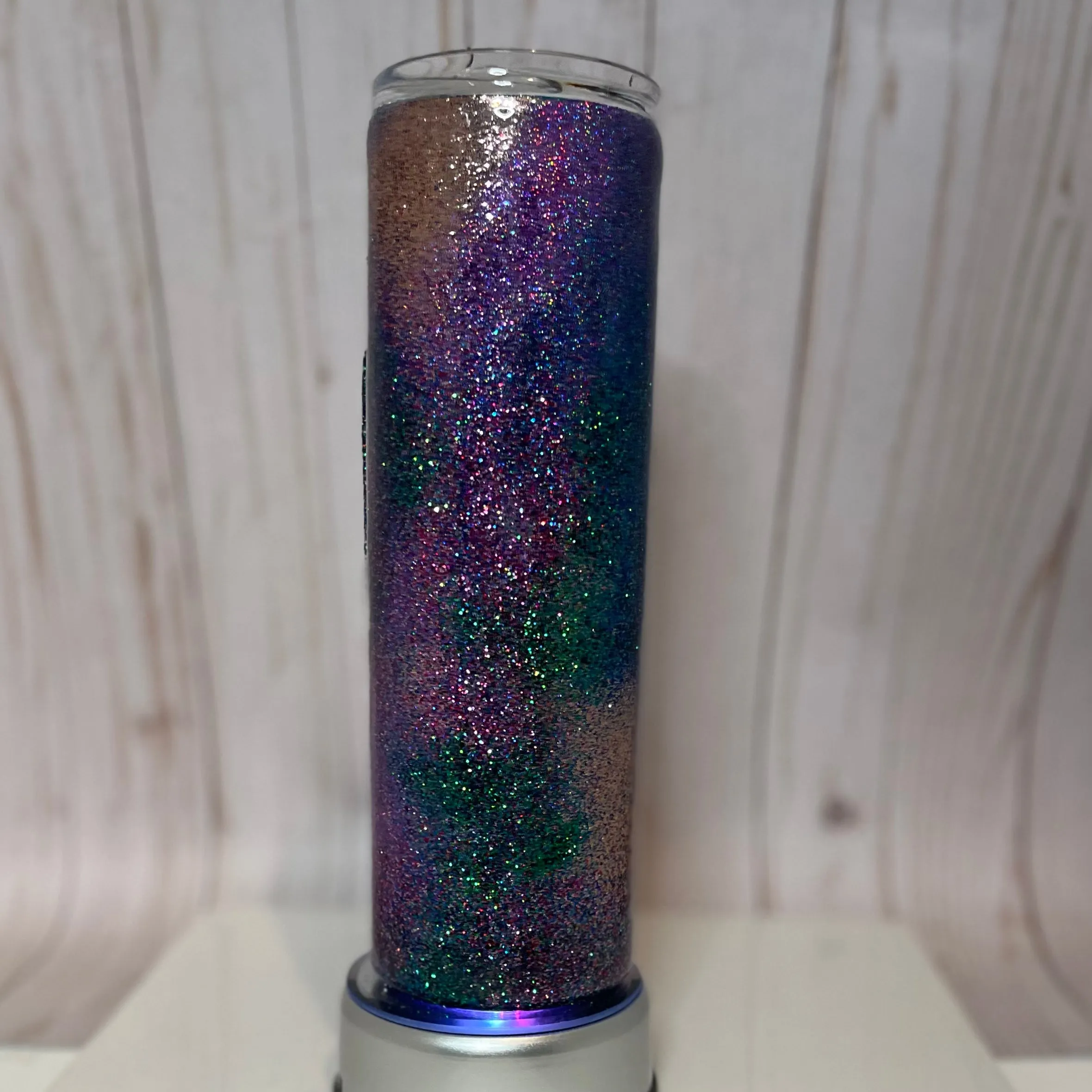 Colorful glitter tumbler