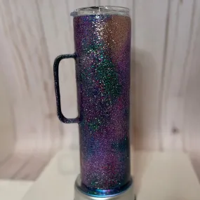 Colorful glitter tumbler