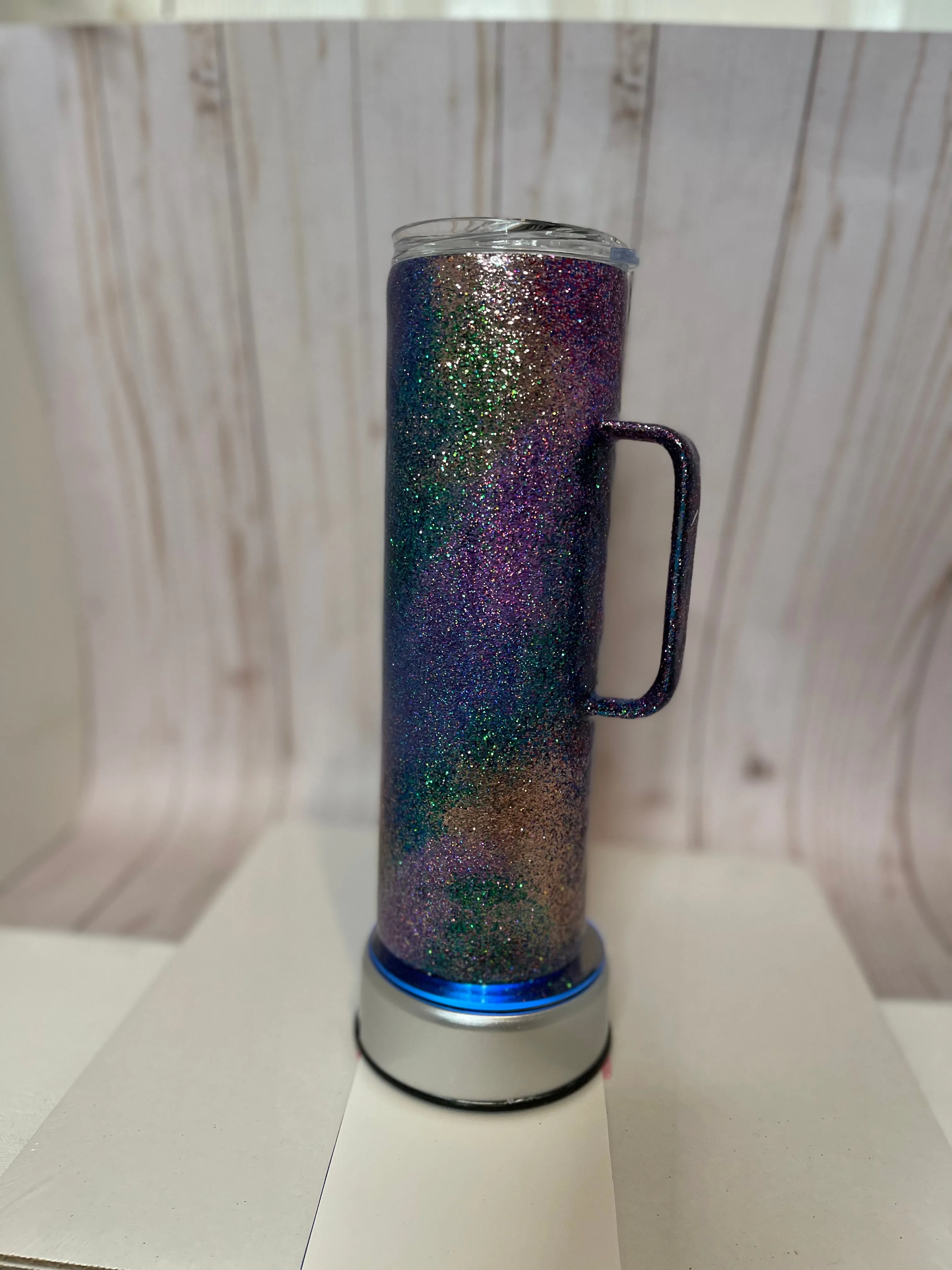 Colorful glitter tumbler