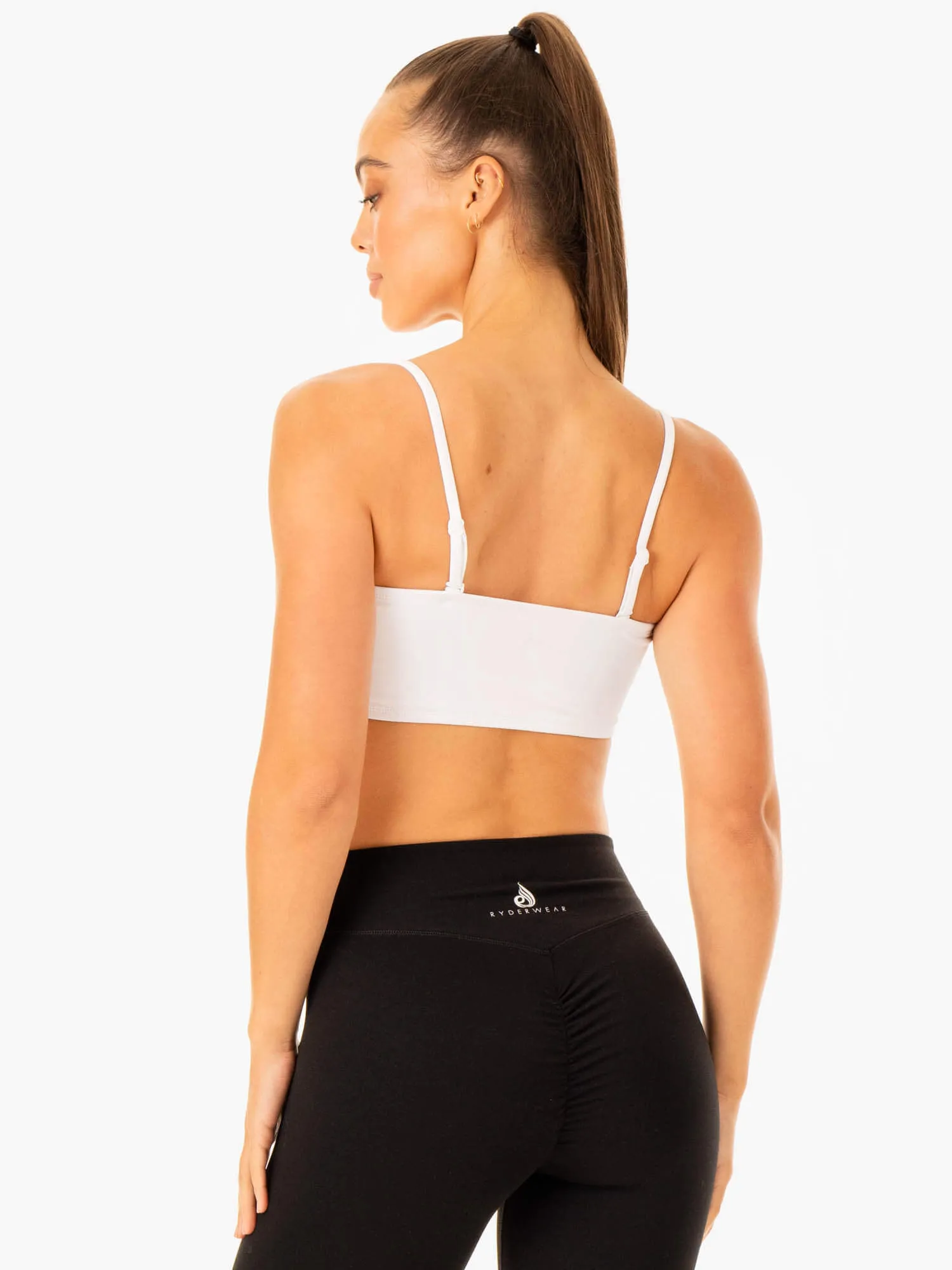 Convertible Bandeau Sports Bra - White