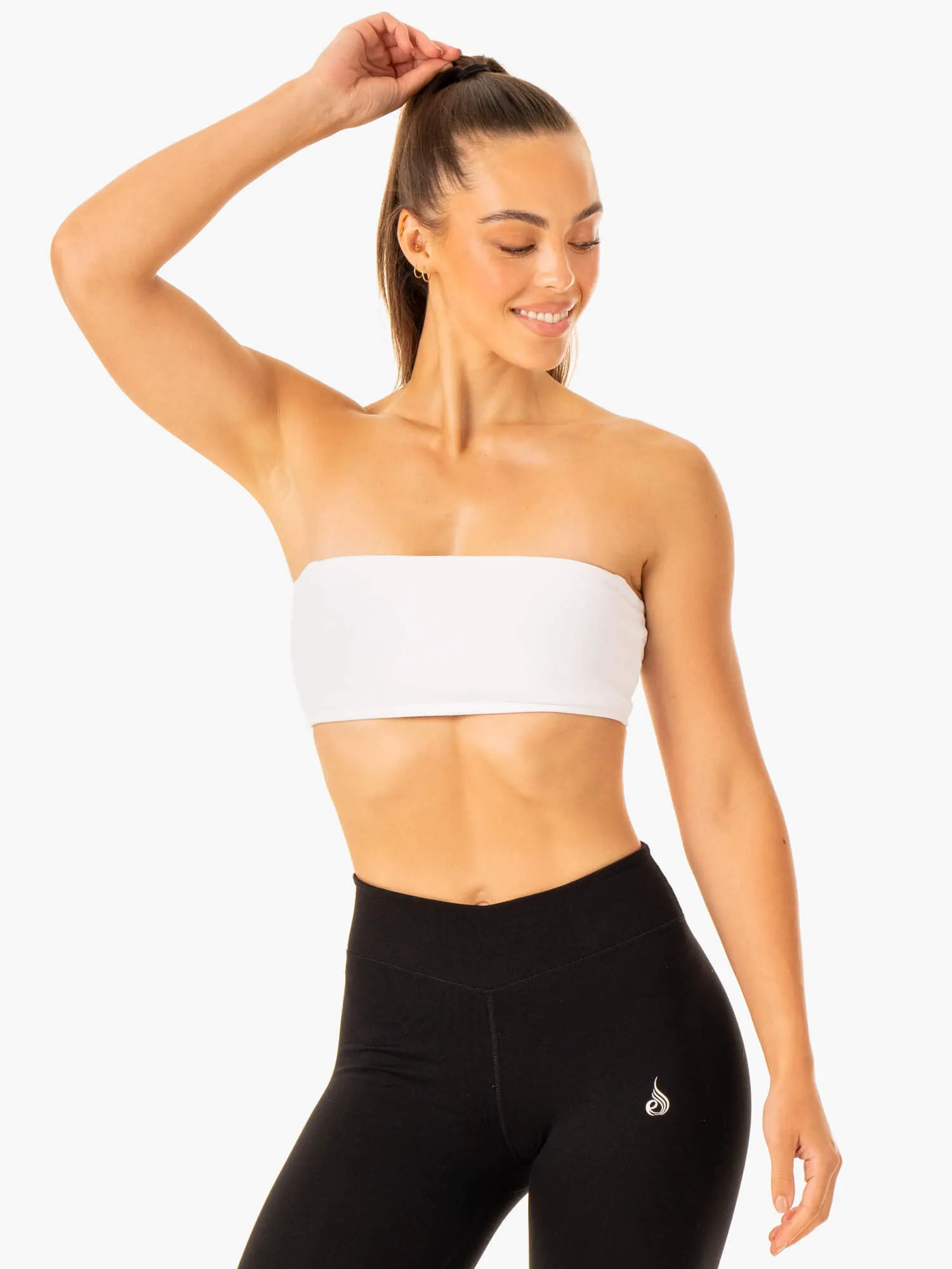 Convertible Bandeau Sports Bra - White