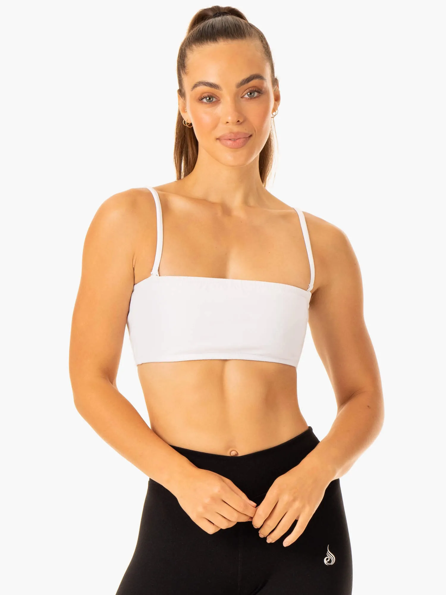 Convertible Bandeau Sports Bra - White